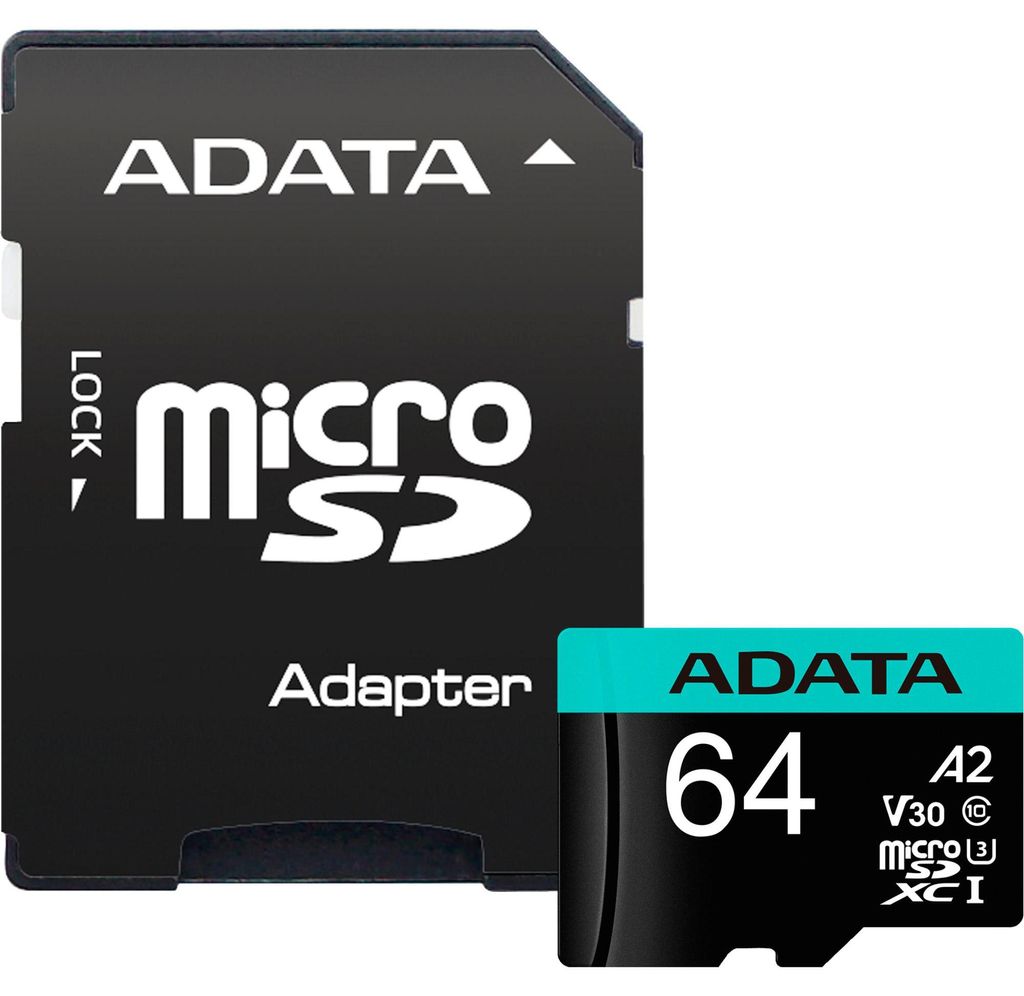ADATA Premier Pro, 64 GB, MicroSDXC, Klasa 10, UHS-I, 100 Zdjęcie produktu 