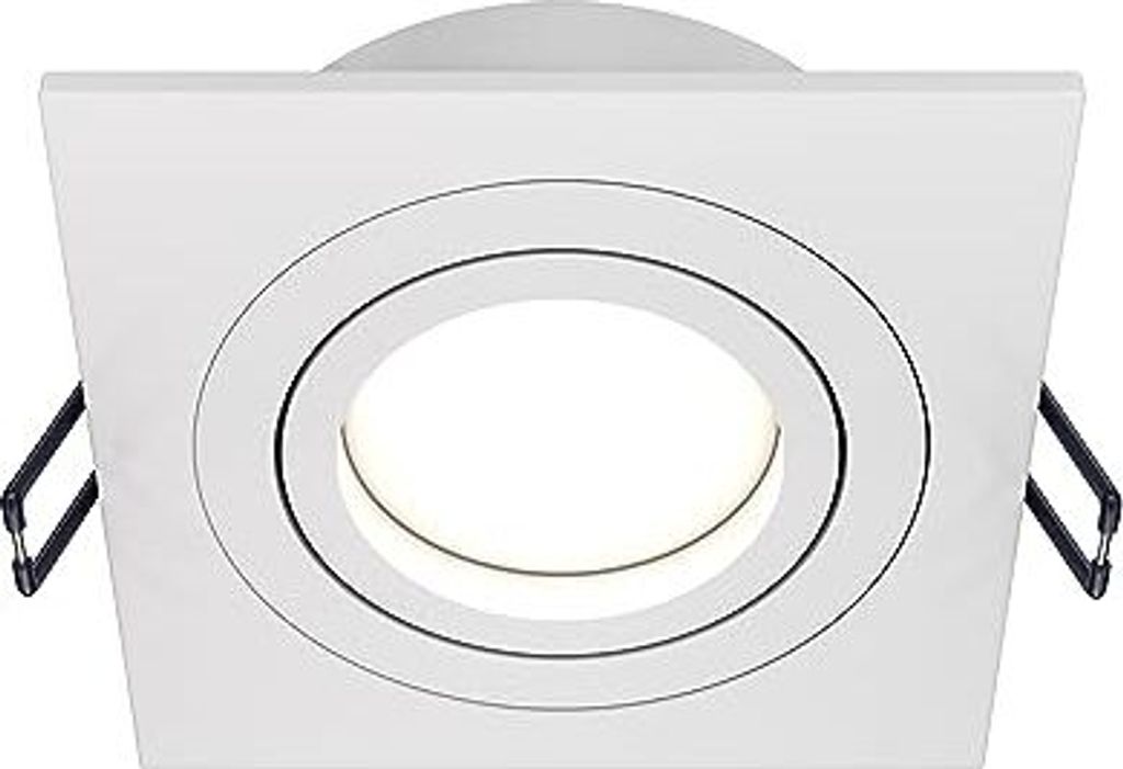 Maytoni Atom Spot Einbauleuchte DL024-2-01W 1xGU10, Weiß, aus Aluminum, exkl. Leuchtmittel-Quadratischer Strahler aus Aluminium, ideal für jeden ...