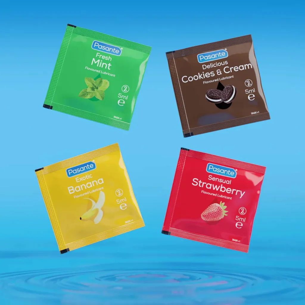 Lubrifiant à base d'eau Pasante aromatisé - Pack de 144 doses de 5ml - 3