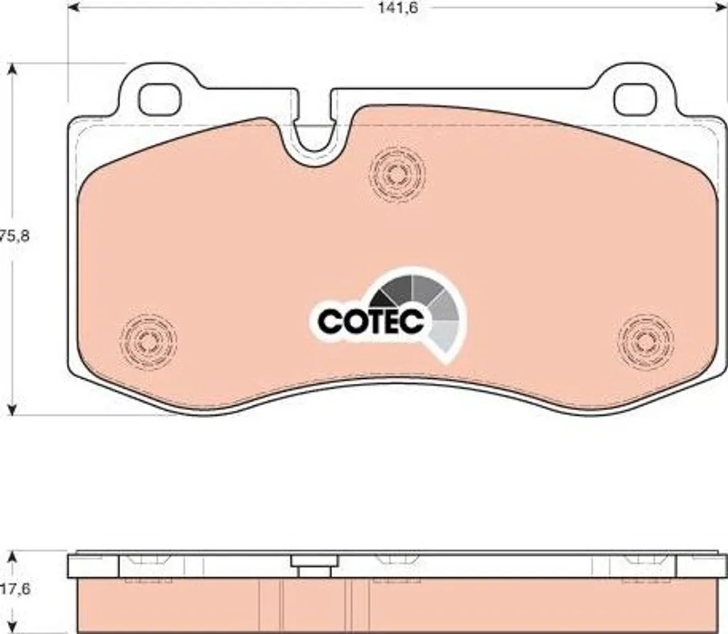 Plaquettes TRW GDB1667 haute performance avec support OE A0044206220