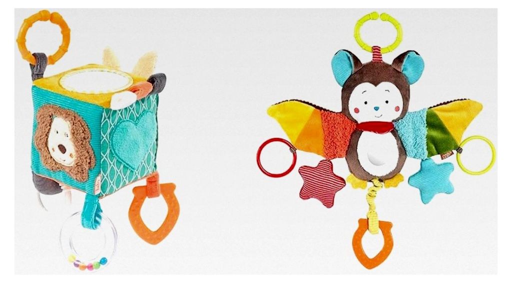 Motorikwürfel Funky Friends - Motorikspielzeug für Babys mit Aktivitätswürfel & Fledermaus