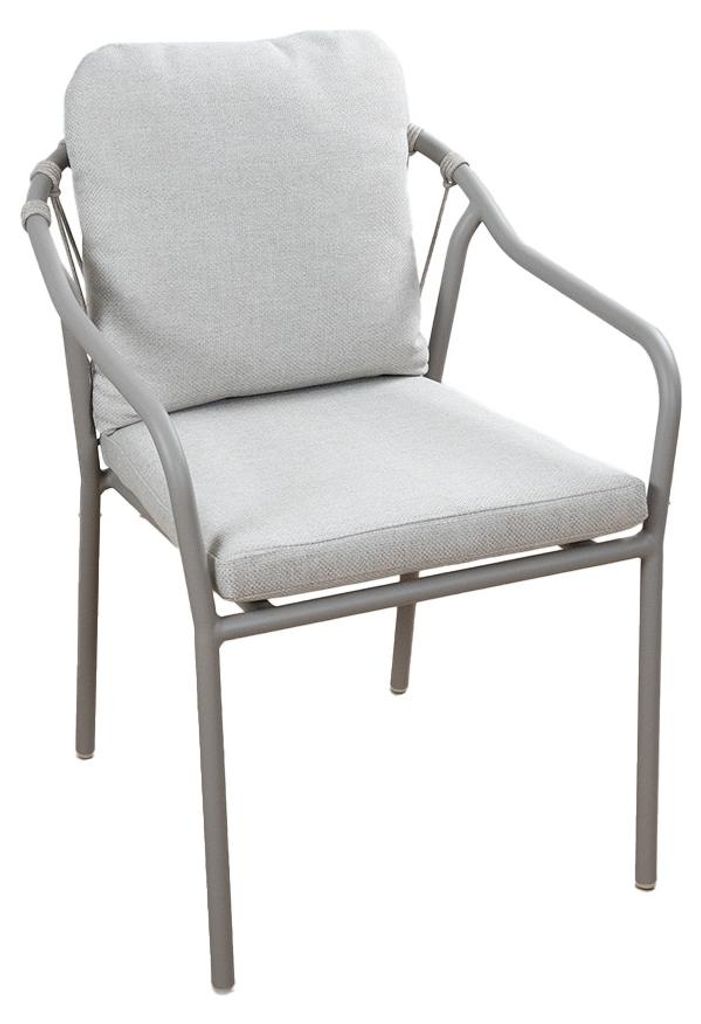 Dining Gartenstuhl Paris | Beige | Camel/Sake | Aluminium und Rope