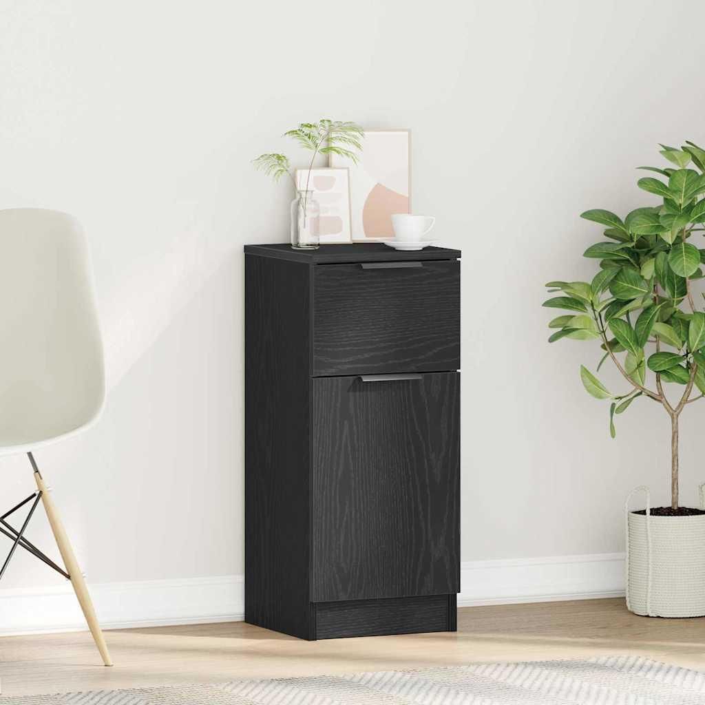 Maison Exclusive - Sideboard Schwarz Eichen-Optik 30 x 30 x 70 cm Holzwerkstoff