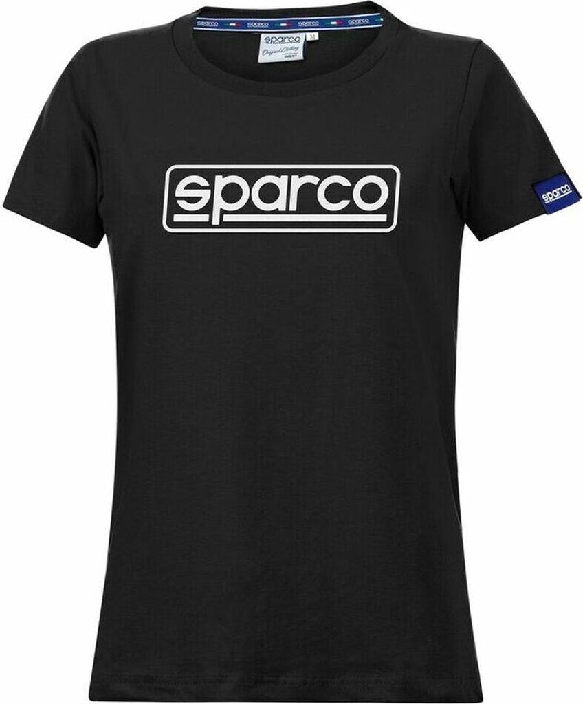 Sparco Damen T-Shirt mit kurzen Ärmeln S01325NR2M Schwarz (M)