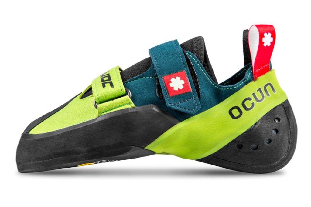 Ocun X – Scarpa Da Boulder E Arrampicata Unisex, Blu/Rosso, Taglia 40 EU – Suola CAT 1.5, Vegana