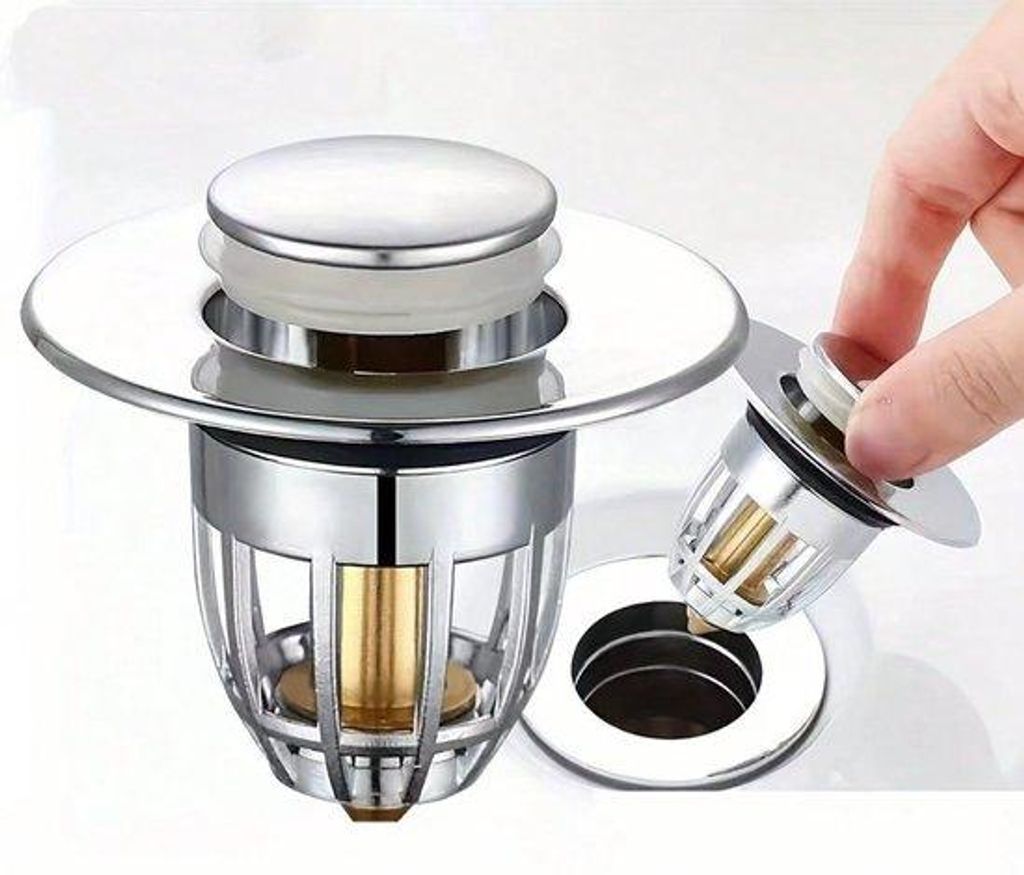 Afvoerstopper für die Badewanne - Luxe - Pop Up Stopper - Kunststoff - weiß - 1 Stück