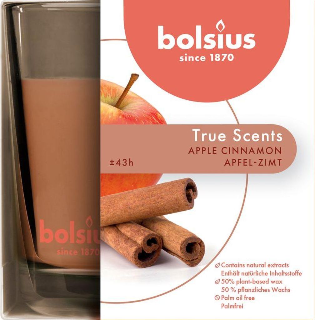 Bolsius Duftglas gross Apfel Zimt