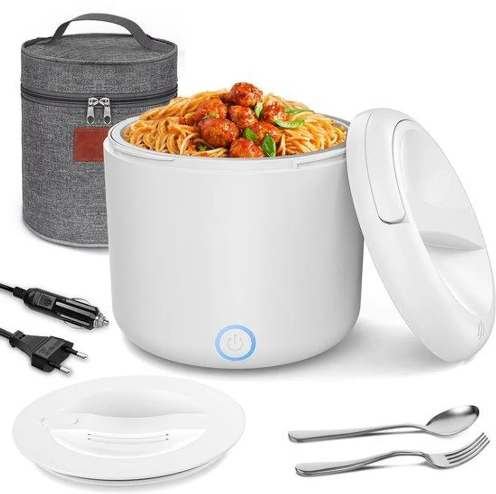 Boîte à repas chauffante 3-en-1 isotherme en inox pour voiture et bureau