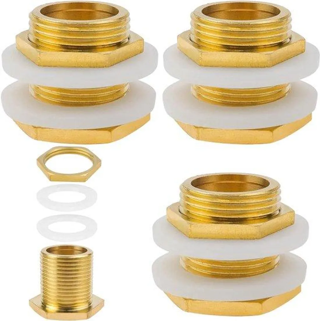 Connecteur d'arrivée d'eau 3/4 pouce en laiton pour cuve de jardin