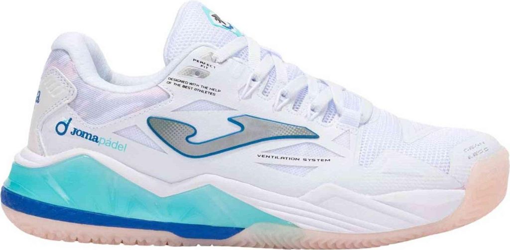 Joma Padel Shoes TSPILW2532OM in White color size 37