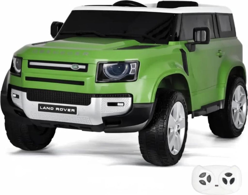 Kinder Elektroauto 12V - Land Rover Defender 90 - 1 bis 6 Jahre - mit Fernbedienung - Grün