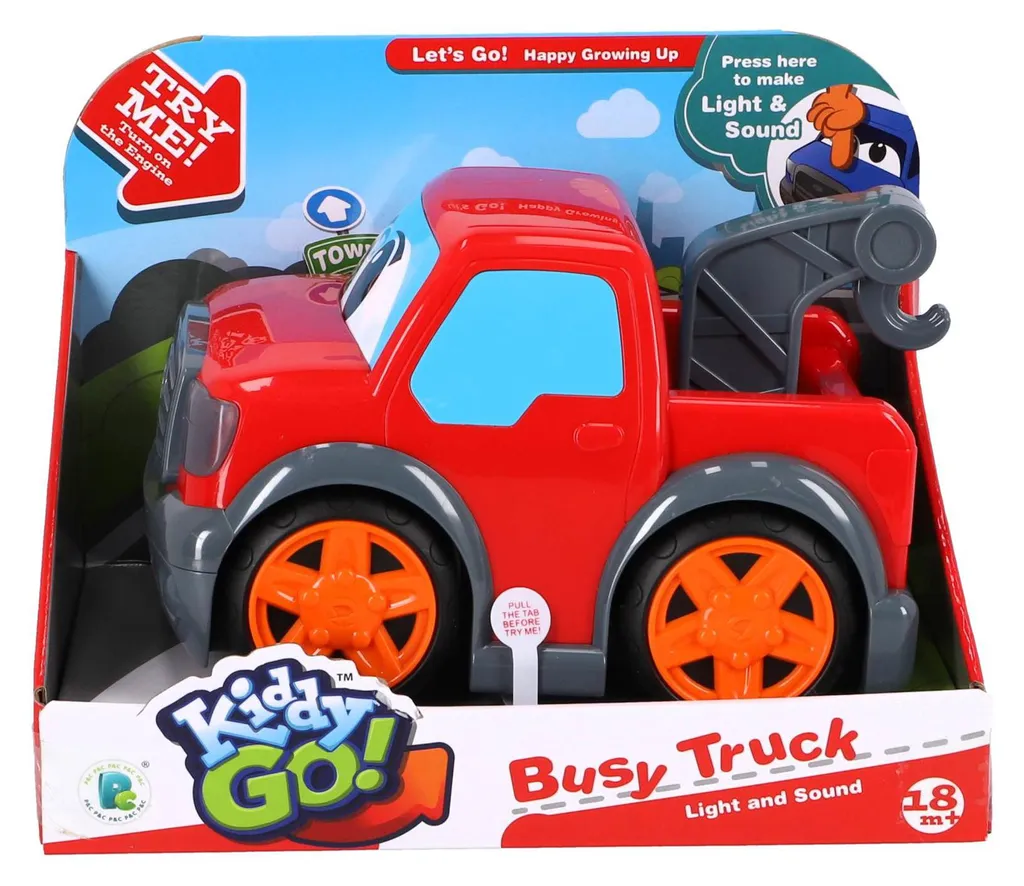 Jouet Camion Pick-up Rouge 19cm KiddyGo - Idéal pour Jouer à l'Intérieur
