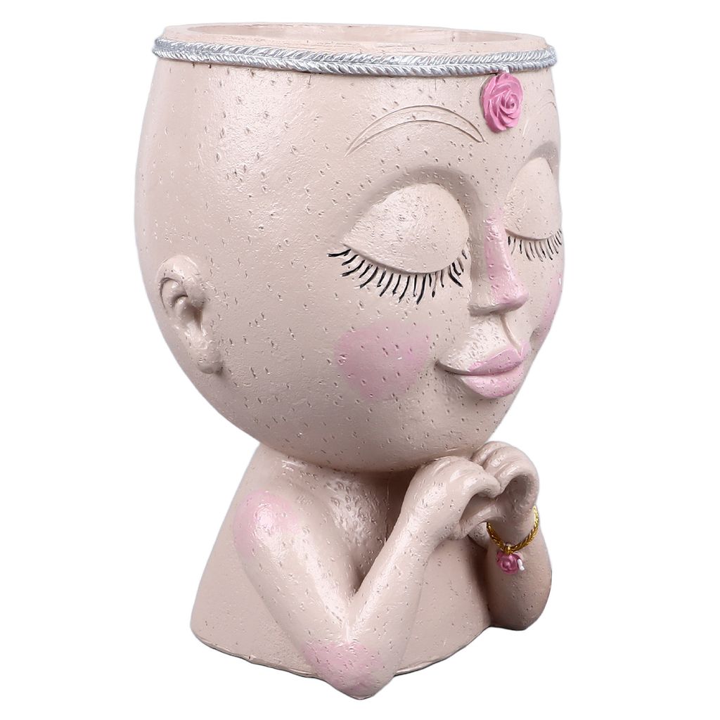 Face Planter,Head Planter,Plant Pot,Flower Pot,Lady Succulent Planter,Women Face Flower Pot