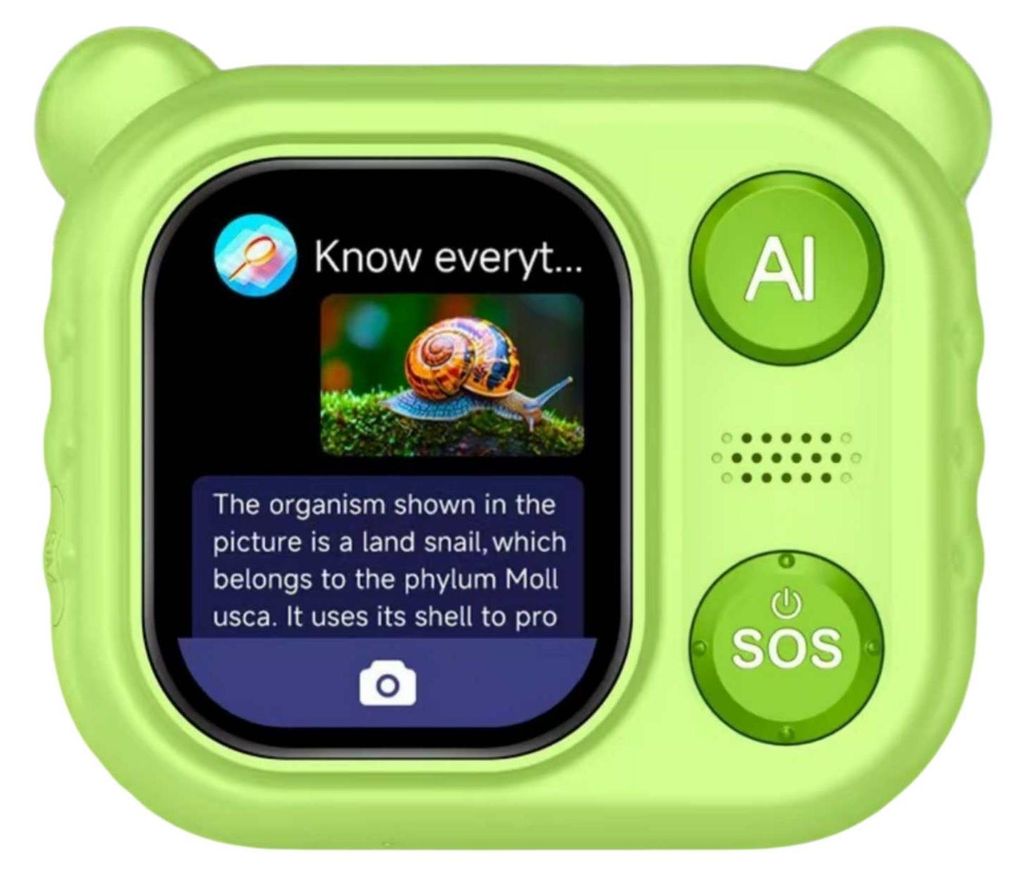 Zimilo Kinder Smartwatch mit 2,0 Zoll IPS-Display, Videoanruf, GPS-Tracking, Kamera & Lernfunktionen, Multifunktionsuhr mit SOS, für Kinder, Grün