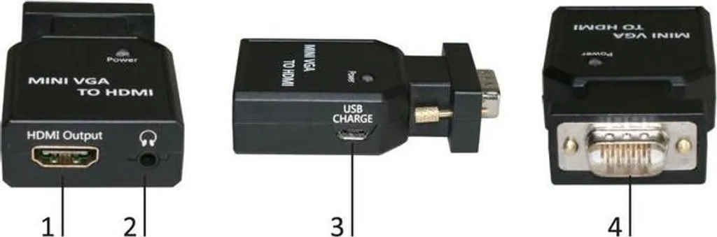 Connecter un écran HDMI sur port Mini-VGA avec MC-CONMVGAHM Noir