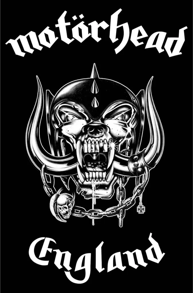 Poster en Tissu Motorhead England Décoration Murale Rock 106x70cm