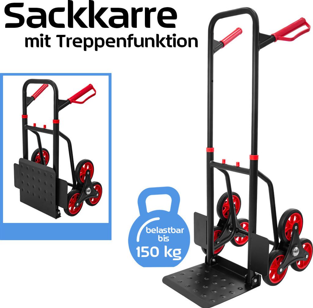 Treppenkarre Sackkarre 150 kg Stapelkarre Transportkarre Produktbild 2