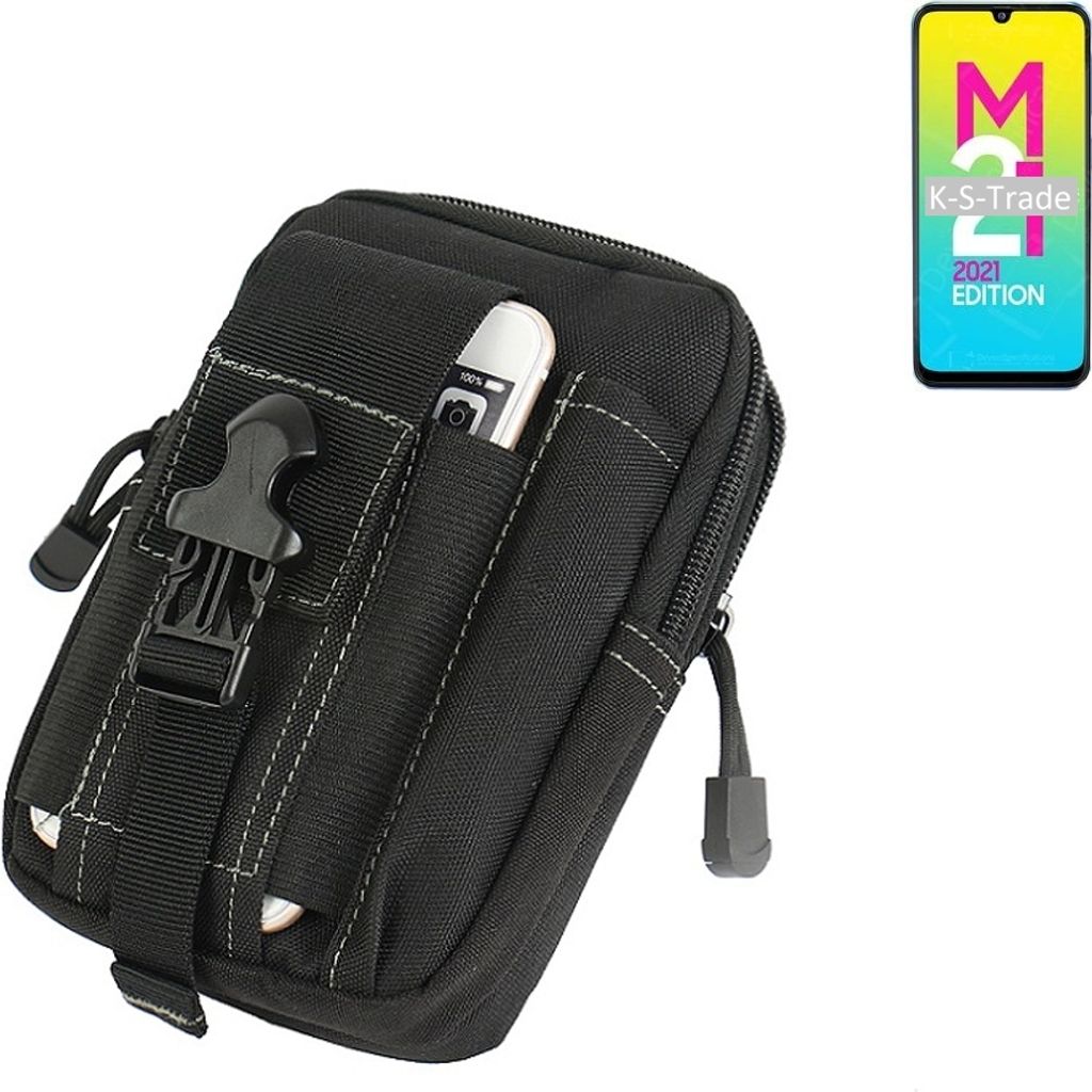 K-S-Trade Gürtel Tasche kompatibel mit Samsung Galaxy M21 2021 Gürteltasche Holster Schutz Hülle Handy Hülle Smartphone outdoor Handy-Hülle