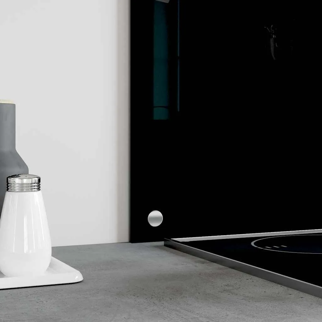 vidaXL 2x Alzatina Cucina Vetro Nero 70x40 cm - Addio Schizzi di Unto - 3