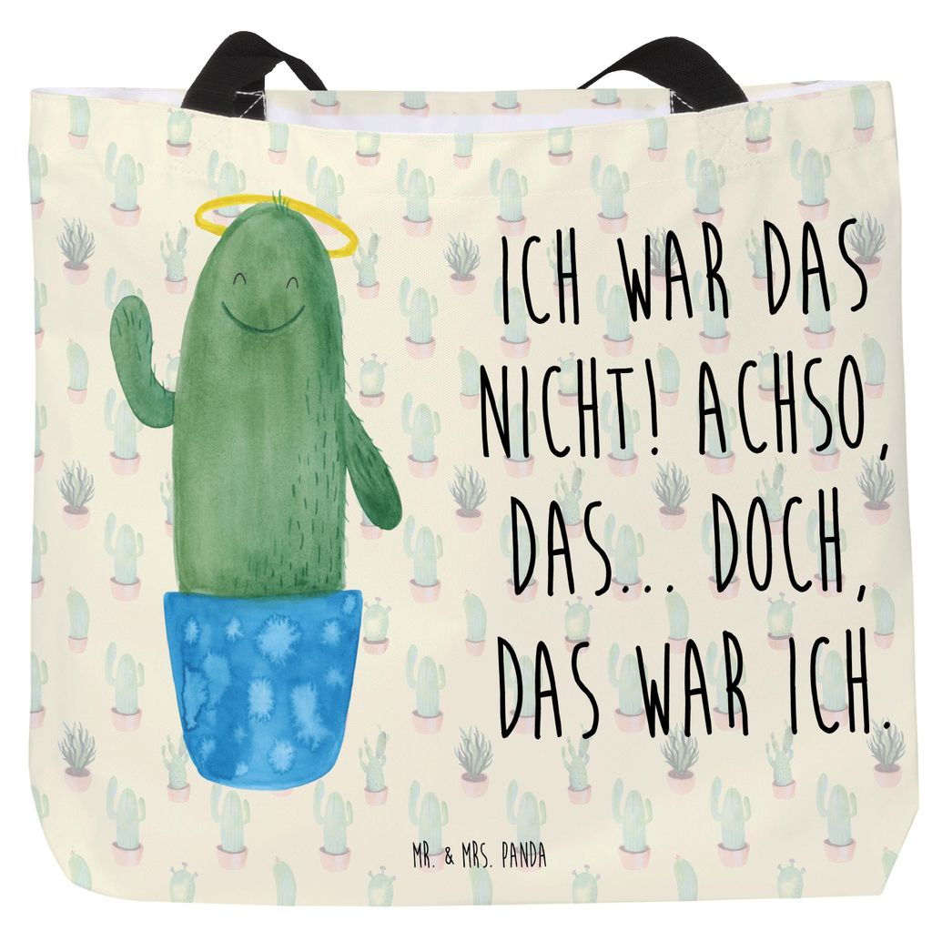 Mr. & Mrs. Panda Reisetasche Kaktus Heilig - Kaktus Grün - Geschenk, Tote Bag, Bruder, Schultasche, Strandtasche, Tragetasche, Freundin, Kakteen, ...