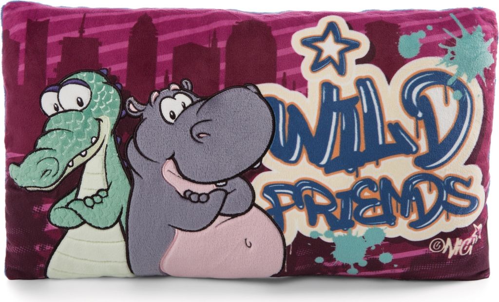 NICI Kissen Krokodil Nilpferd, 43x25 cm, GRÜN Produktbild 