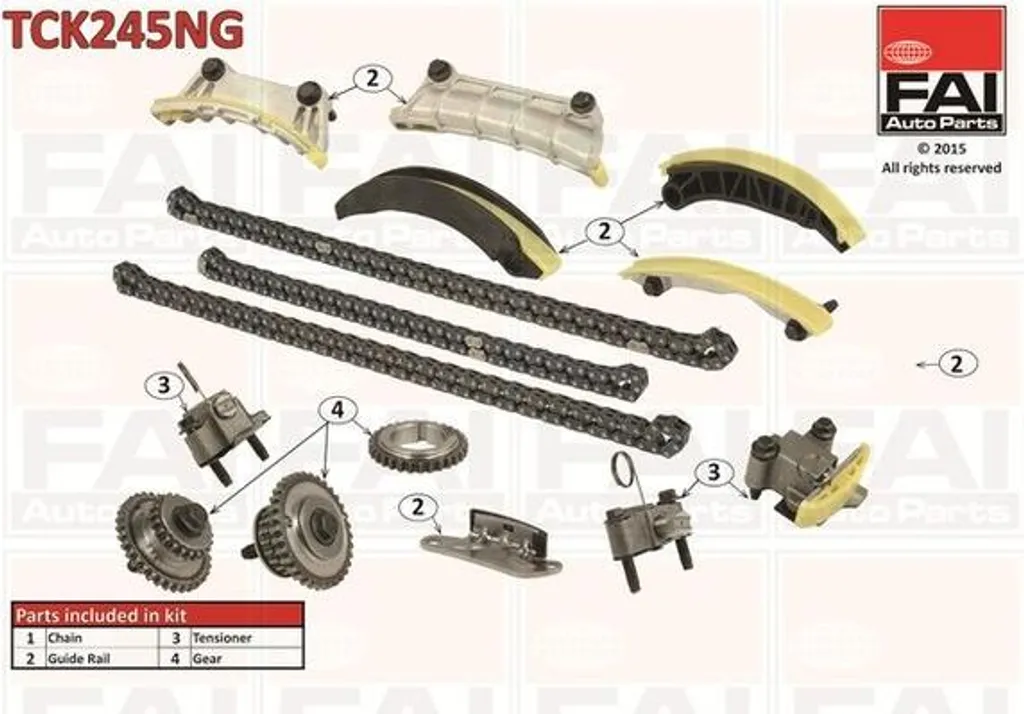 Kit Distribution TCK245NG pour Réparation Moteur Opel Saab et Cadillac