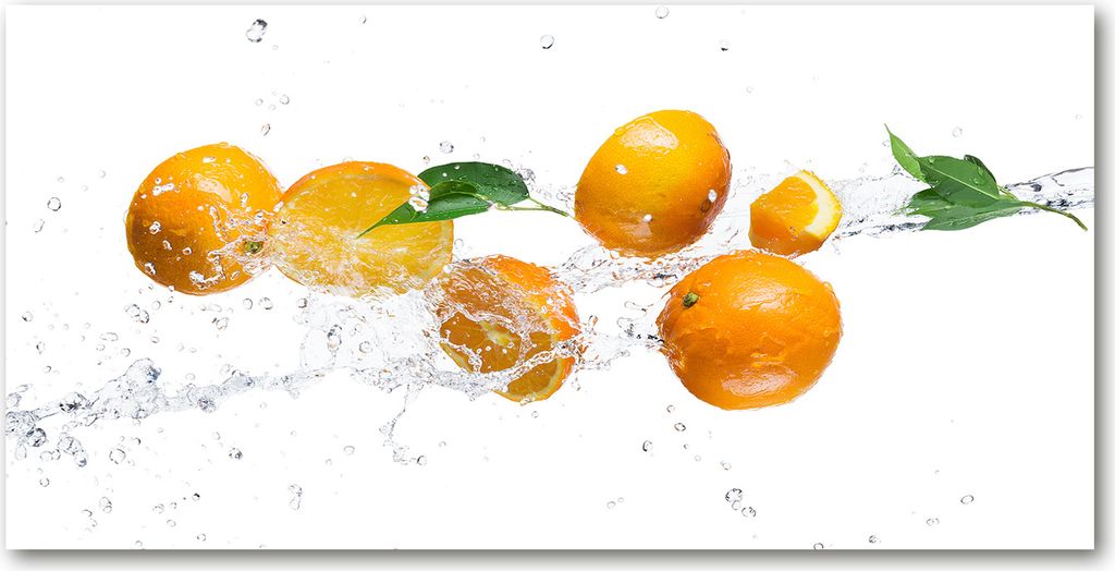 Tulup Leinwandbild - 140x70 cm - Wandkunst - Drucke auf Leinwand - Leinwanddruck - Essen & Getränke - Gelb - Orangen Wasser