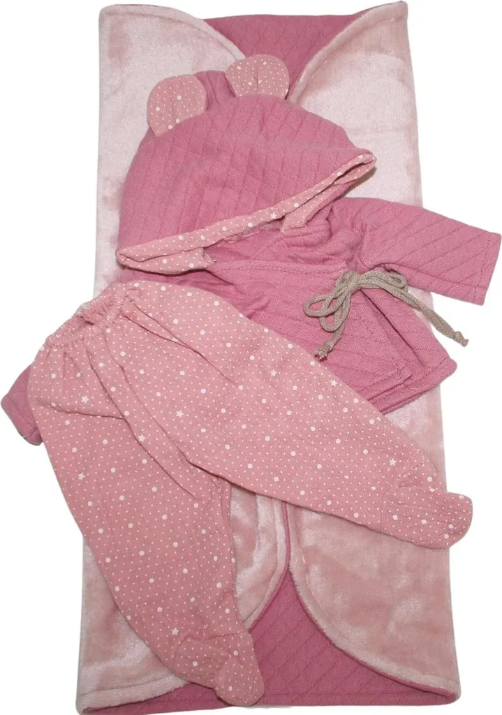 Robe Bebitos fille rose en chiffon Paola Reina 45cm avec finitions main