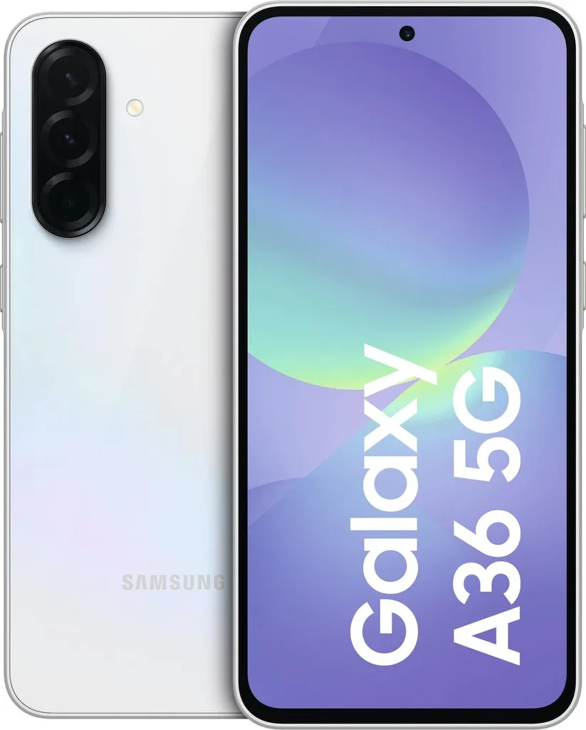 Samsung Galaxy A36, 17 cm (6.7"), 6 GB, 128 GB, 50 MP, Android 15, Weiß