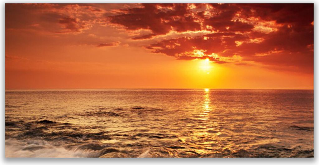 Glasbilder 120x60 Wandbild Druck auf Glas Meer Sonne Landschaft