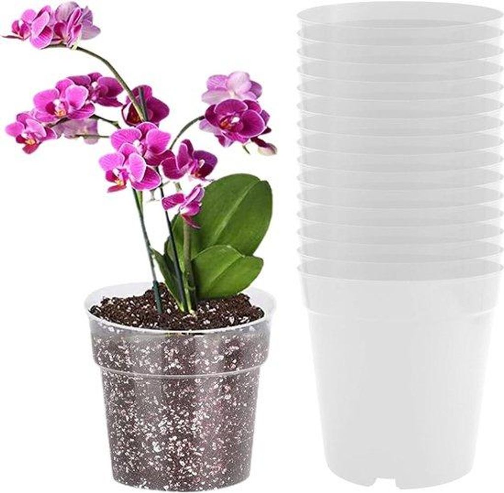 Selbstbewässernde Blümpottenset 11cm mit Drainage