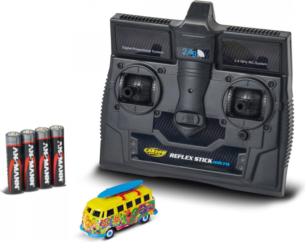 CARSON 1:87 VW T1 Bus Flower Power 100% RTR (500504150)