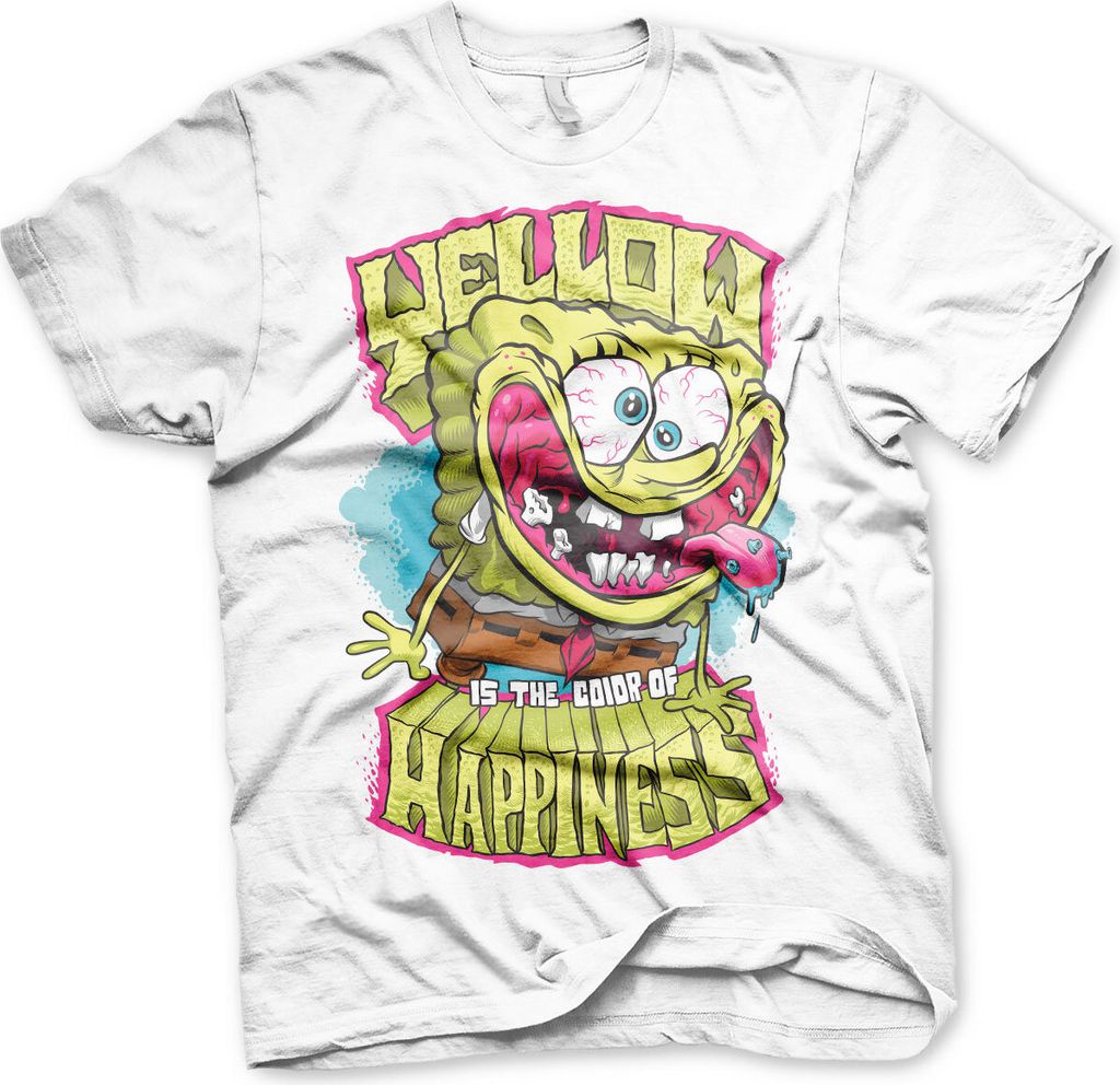 Yellow Is The Color Of Happiness T-Shirt - Large - White
