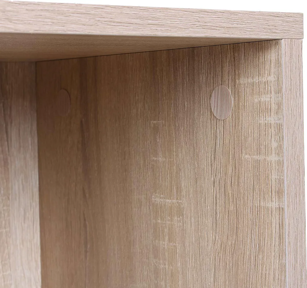 Bibliothèque 6 compartiments bois stable gain de place rangement facile