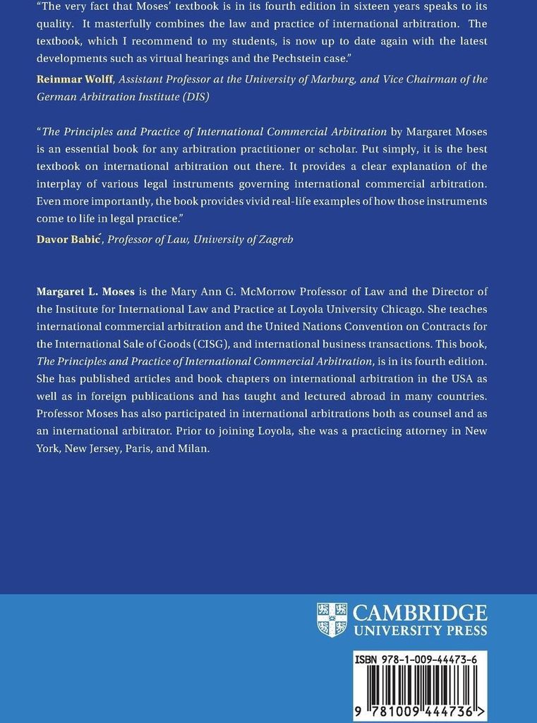 The Principles and Practice of International Commercial Arbitration