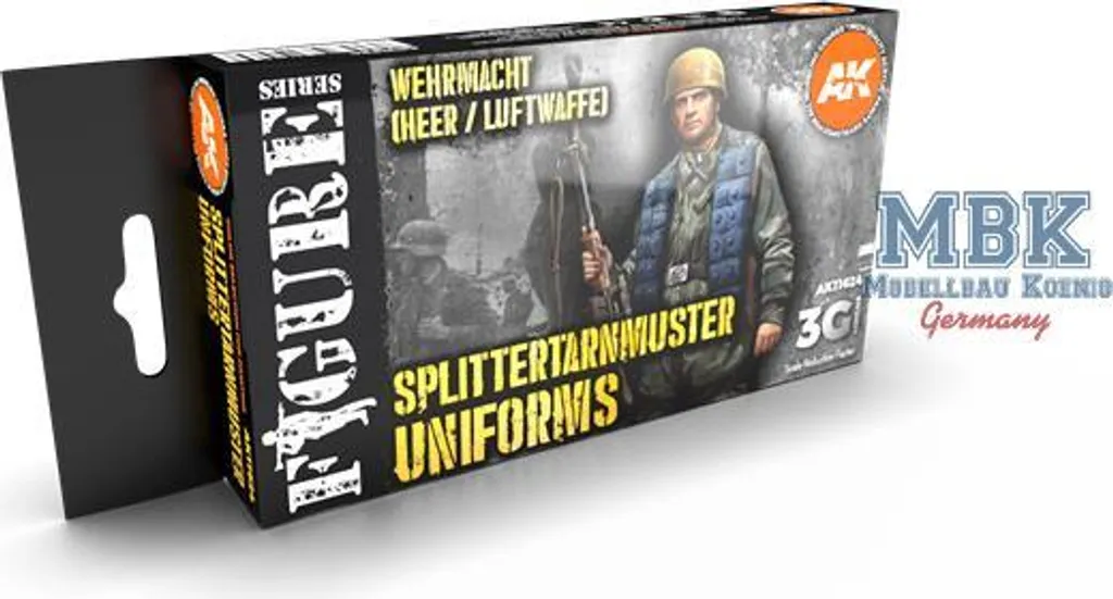 Peinture camouflage Splittermuster AK-11624 pour figurines militaires