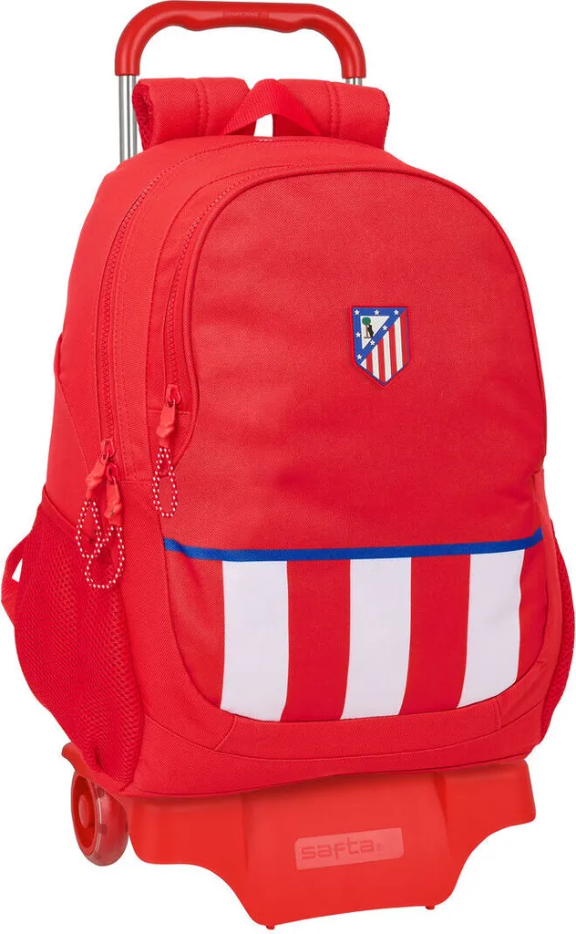 Cartable à roulettes Atlético Madrid Rouge - Sac scolaire ergonomique