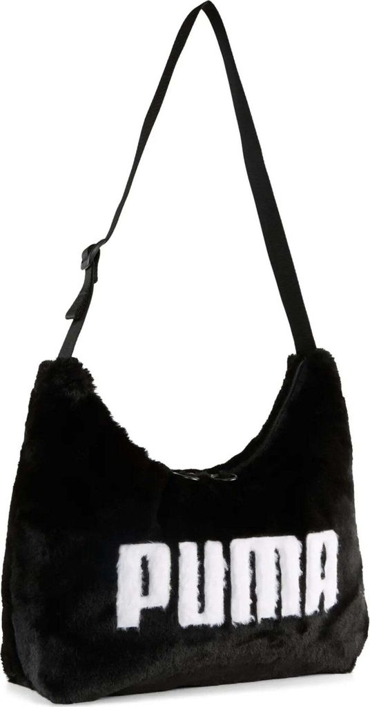 Puma UP FAUX FUR Slouchy Hobo Bag - schwarz, Größe:-