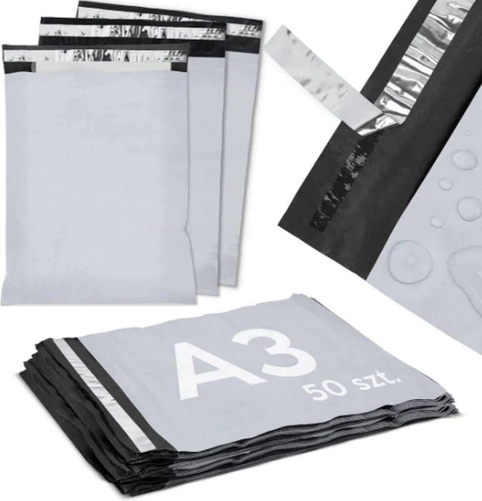 Kurier-Versandtaschen - 310x420 mm - 50 Stück - Folienversandtaschen - Große Folienumschläge