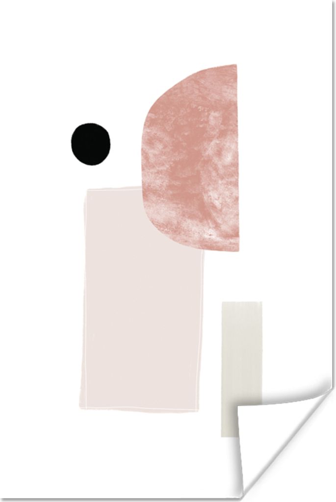 MuchoWow Poster Abstrakt - Pastell - Design 40x60 cm - Plakate für die Wand - Poster Babyzimmer