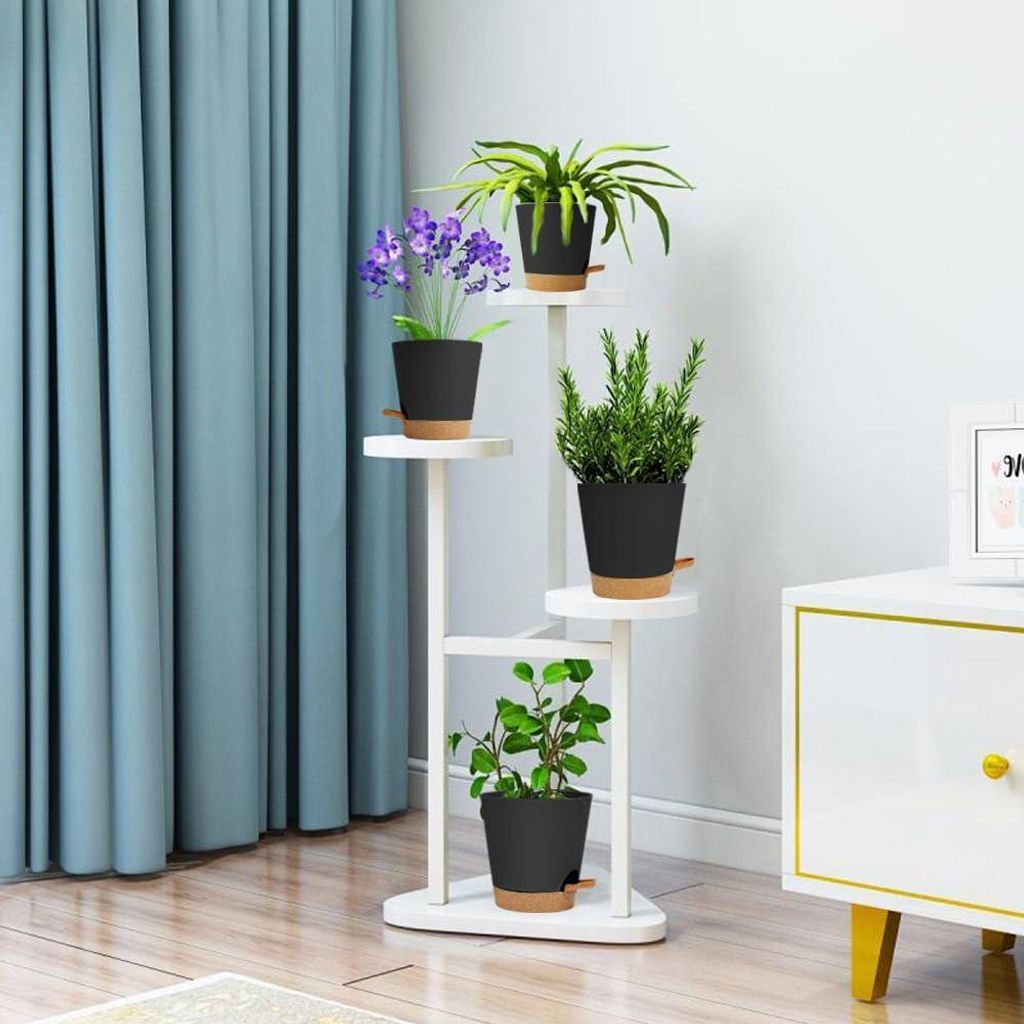 Selbstbewässernder Blumentopf 6 Stück mit Untersetzer - 20 Pflanzenetiketten - für Innen- und Balkonpflanzen