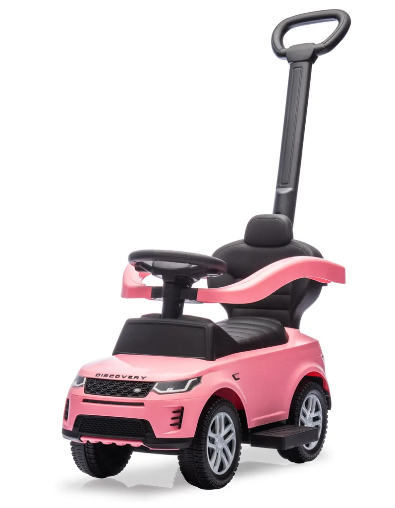 Porteur évolutif Land Rover Discovery 3 en 1 pour enfant Noir et Rose