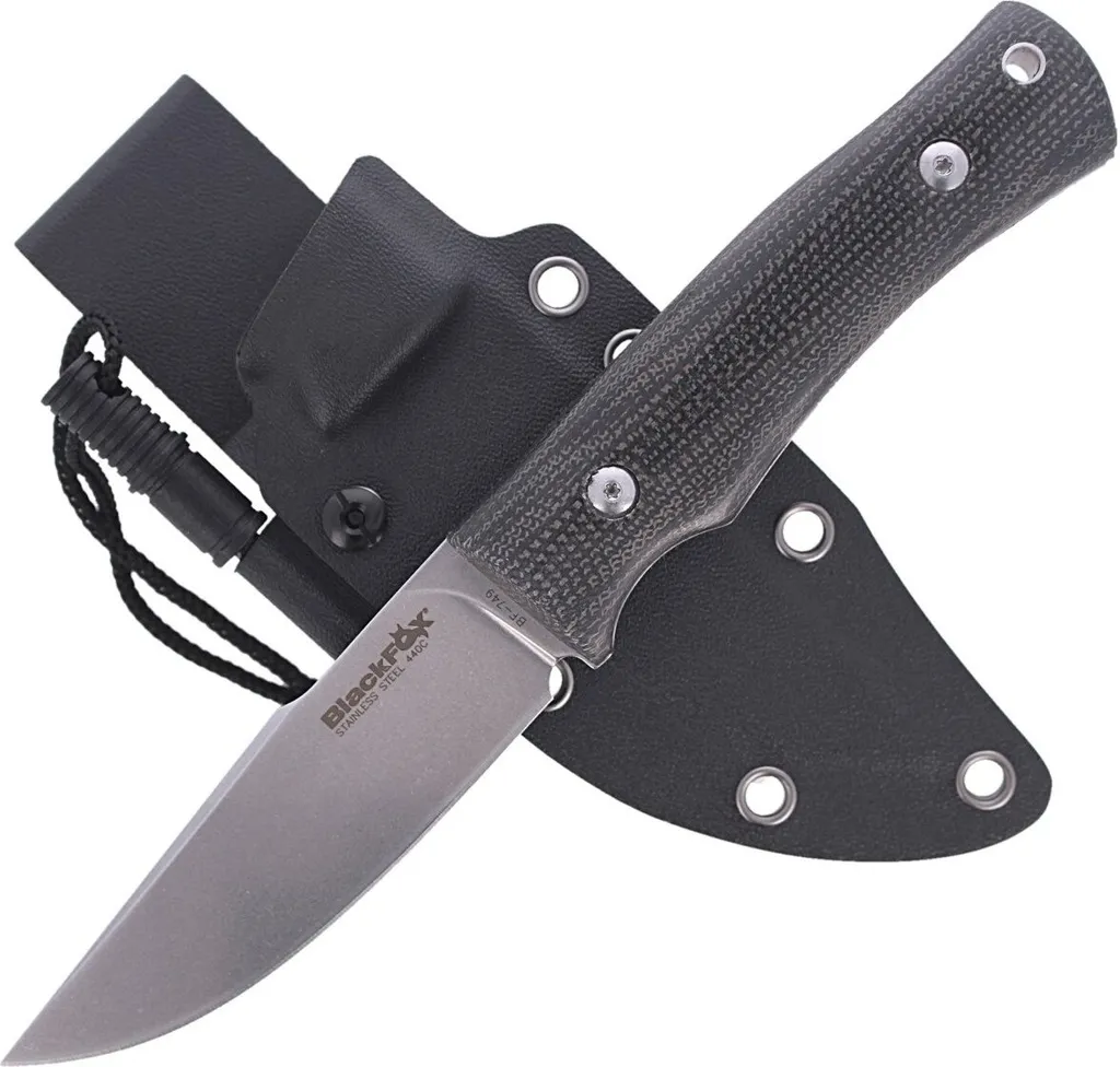 Couteau à lame fixe FOX Black Explorator en acier 440C stonewashed - 8
