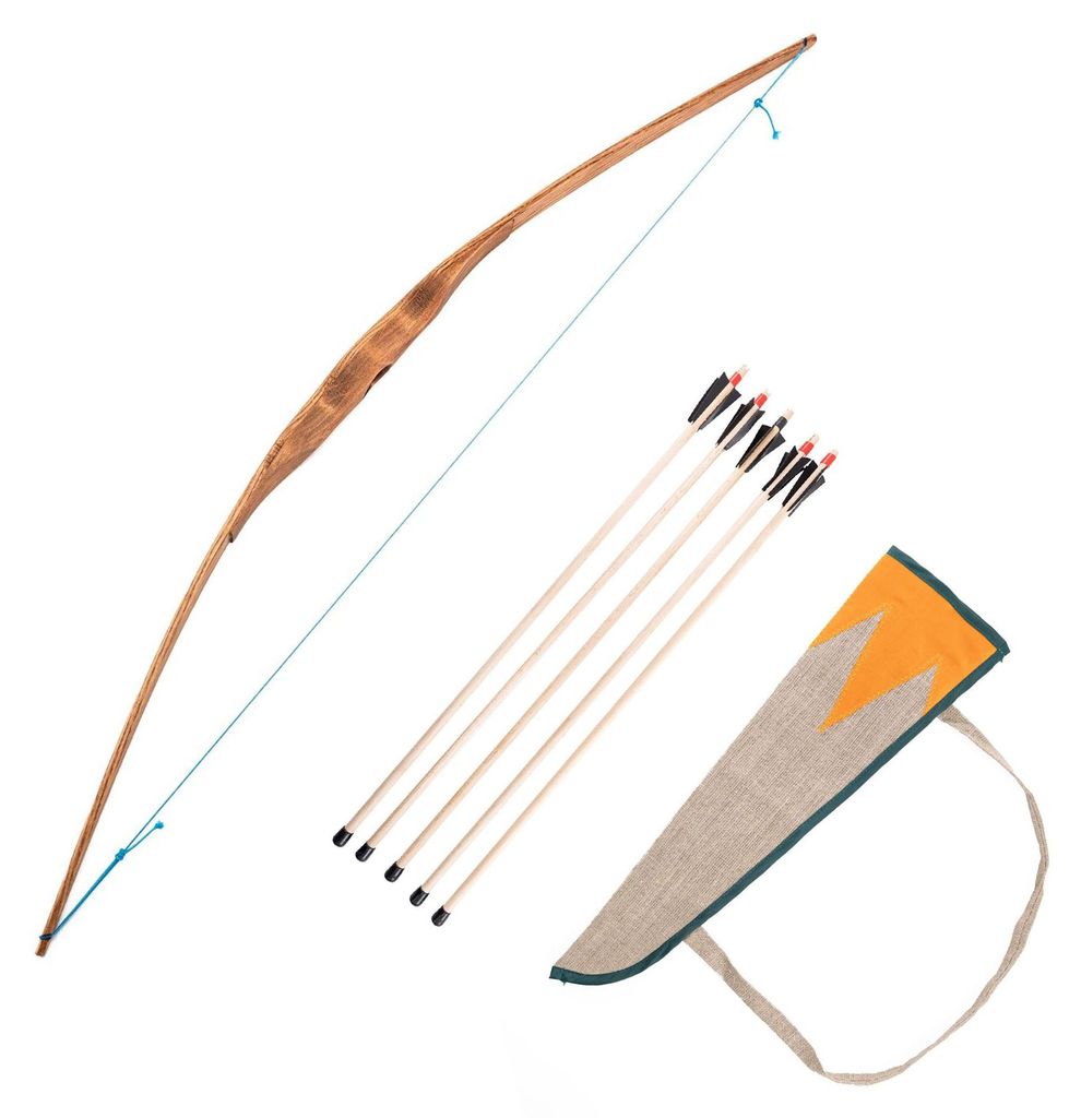Bogen Set 95cm Bogen mit Zielhilfe, 5 Pfeile und Köcher Produktbild 