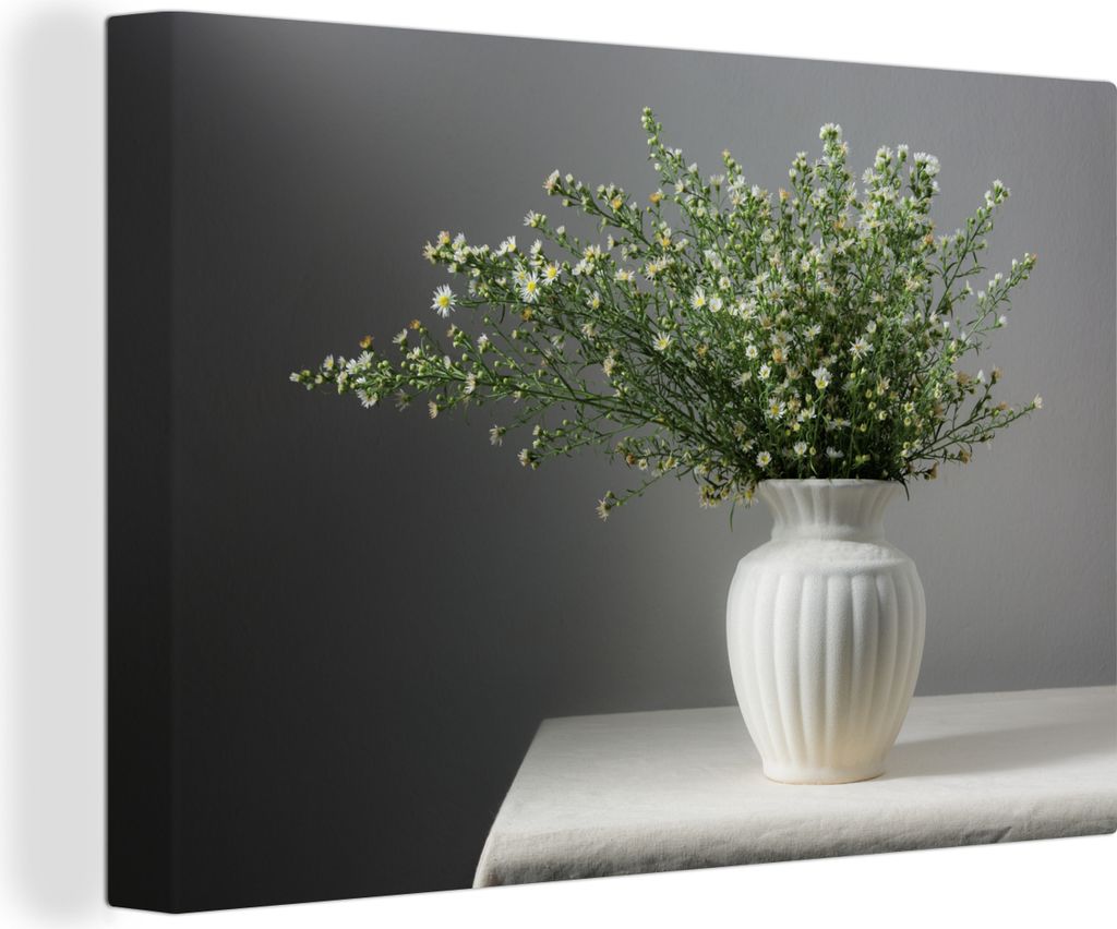 OneMillionCanvasses - Leinwandbilder - 150x100 cm, Stilleben - Vase - Blumen, Wandbilder Kunstdruck Wanddekoration