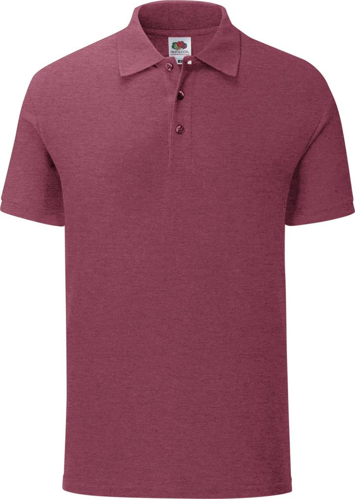 Fruit Of The Loom Herren Poloshirt Iconic RW6516 (3XL) (Burgunder meliert)