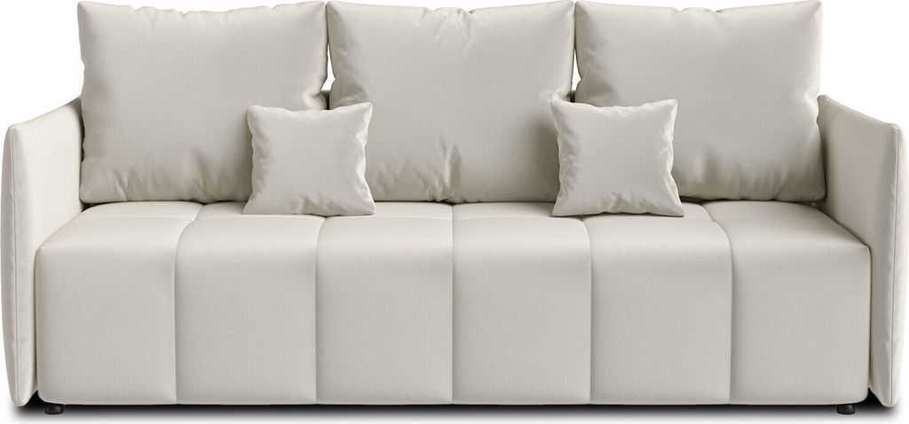 Best Möbel Petra, 3-Sitzer-Sofa mit Schlaffunktion und Bettkasten, aus Samt , Beige