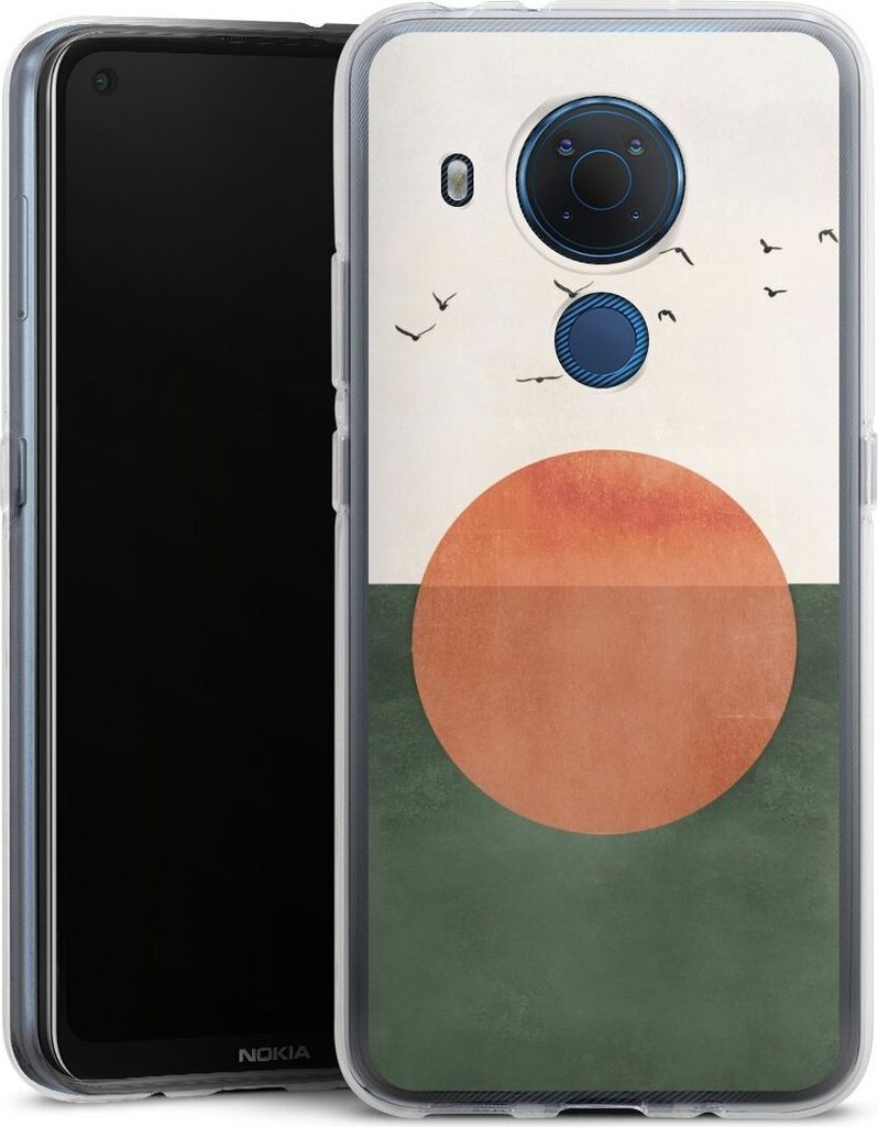 DeinDesign Handyhülle für Nokia 5.4 Silikon Hülle Case Smartphone Schutzhülle Sonnenschein Sonnenuntergang Vogel