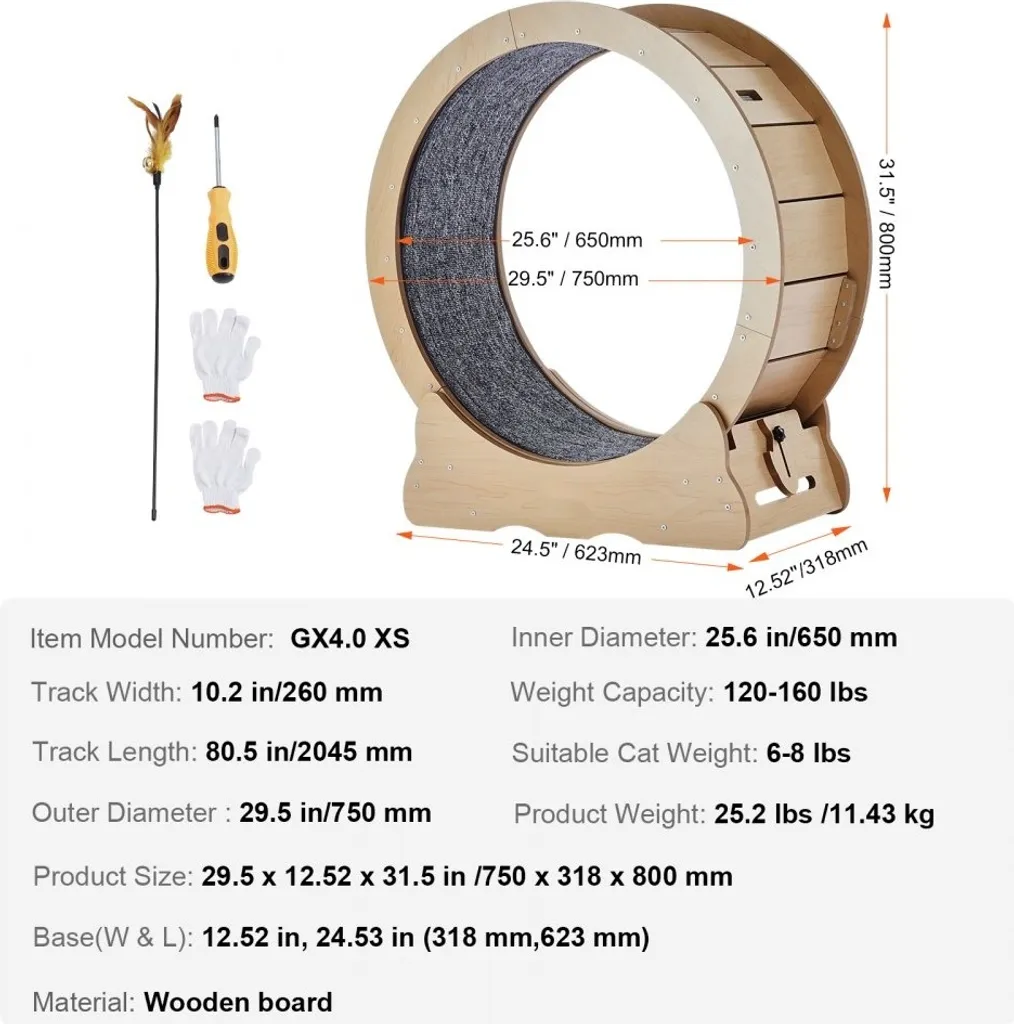 Roue d'exercice chat silencieuse 75cm avec griffoir en sisal durable - 7