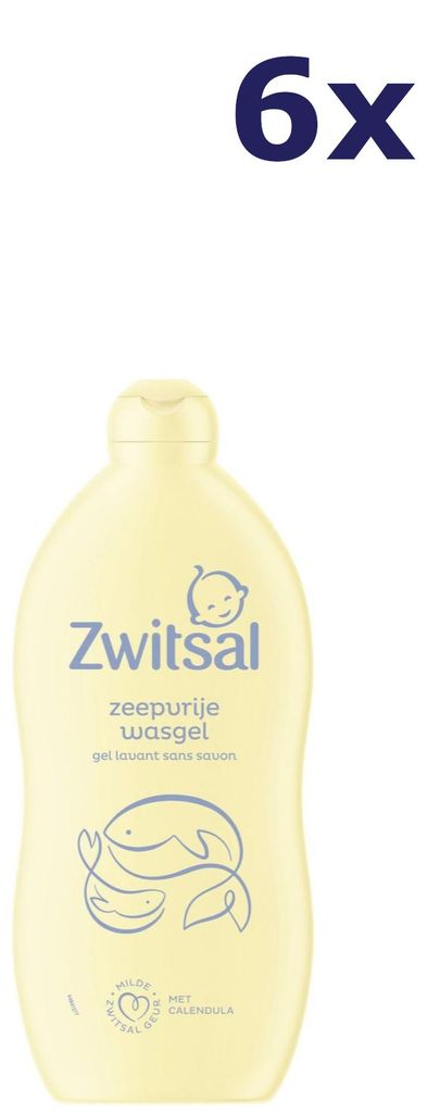 6x Zwitsal Wasgel - Zeepvrij 700 ml Productafbeelding 